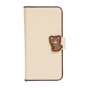 マルチタイプ手帳型ケース HUG KUMA White ML-L-HGK01