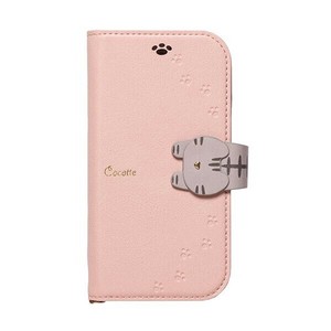 らくらくスマホ me F-01L/F-42A専用手帳型ケース Cocotte Pink Beige RKF-COT03