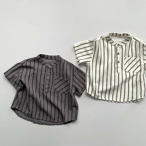 Kids' Short Sleeve Shirt/Blouse Stripe Short Sleeve 2-colors