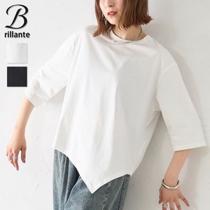 5/30入荷　変形Tシャツ カットソー  7分袖　万能無地シンプル　2025新作　BRILLANTE東京（198304）