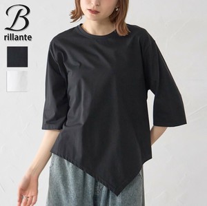 変形Tシャツ カットソー  7分袖　万能無地シンプル　2025新作　BRILLANTE東京（198304）