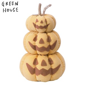 ■2025ハロウィン　先行予約■　かぼちゃオーナメント　コーデュロイ　3段
