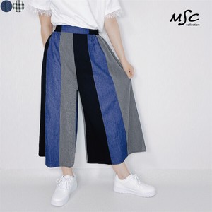 长裤 切换 腰部 竖纹