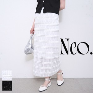 【再入荷】■Neo.■ レース2段フリル ナロータイトスカート　2025ss新作