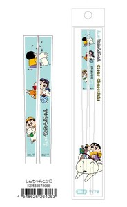 【7月入荷予定】まんがクレヨンしんちゃん18cmクリア箸　しんちゃんとシロ