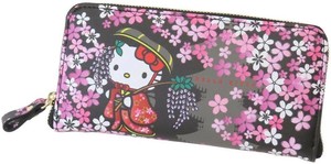 Sanrio Long Wallet Hello Kitty Round Fastener
