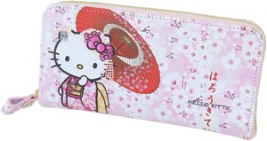 Sanrio Long Wallet Hello Kitty Round Fastener
