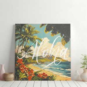 ハワイアンレトロアート「アロハ・ビーチガーデン」