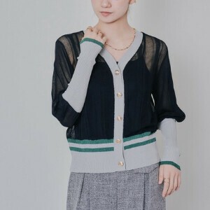 Cardigan Random Rib Knit Cardigan 2-way