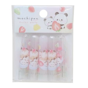 【取寄品】もちもちぱんだ えんぴつカバー5本セット フルーツパーティ