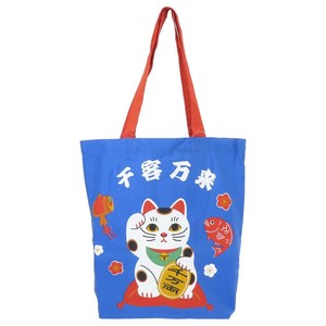 【トートバッグ】カイウンマネキネコ A4トート ブルー