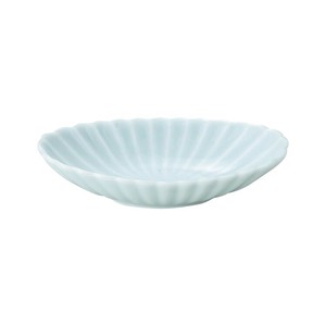 光洋陶器 花伝 かすみ 青白 楕円皿 小 56180077