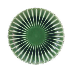 光洋陶器 花伝 かすみ 緑 14.5cm丸皿 56171005