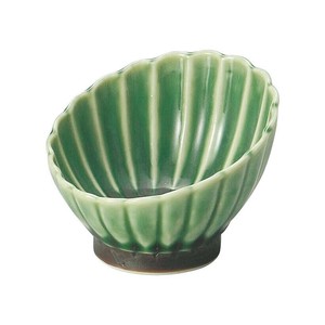 光洋陶器 花伝 かすみ 緑 7cm斜め小鉢 56171092