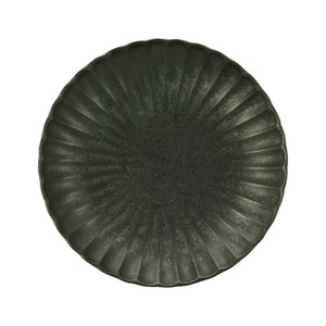 光洋陶器 花伝 かすみ 黒 16.5cm丸皿 56130004