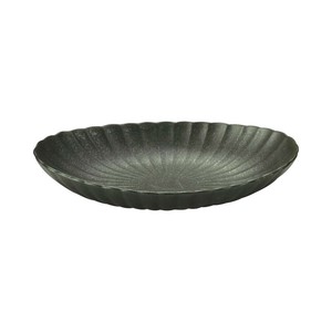光洋陶器 花伝 かすみ 黒 楕円皿 大 56130075