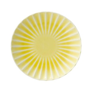 光洋陶器 花伝 かすみ 黄 24cm丸皿 56165000