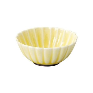 光洋陶器 花伝 かすみ 黄 7cm楕円小鉢 56165098