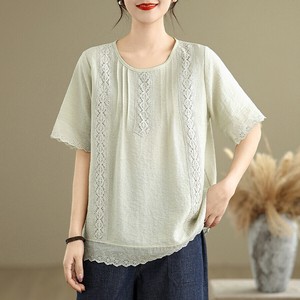 5分袖刺繍ブラウス