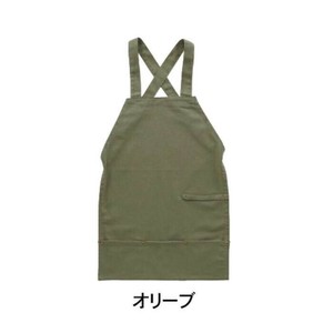バッククロスキャンバスエプロン10oz オリーブ 400889601