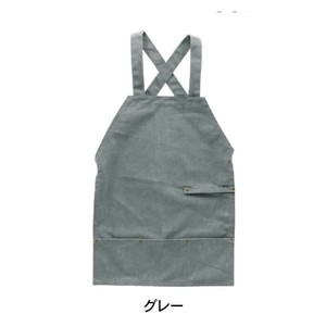 バッククロスキャンバスエプロン20oz グレー 400889501