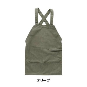 バッククロスキャンバスエプロン20oz オリーブ 400889502