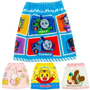 【夏グッズ】50丈巻きタオル お風呂上がりやプールに きかんしゃトーマス&くまのがっこう&しまじろう&miffy