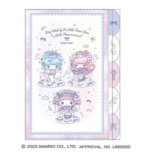 ■2025SS　先行予約■　サンリオキャラクターズ　5インデックスクリアファイル　DOLLY MIX