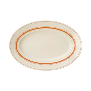 光洋陶器 カントリーサイド ソーバーオレンジ 32.5cmプラター 13425042
