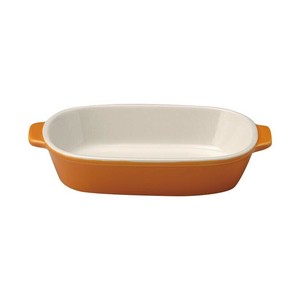 光洋陶器 カントリーサイド ソーバーオレンジ オブロングラタン 13425086