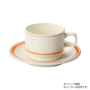 光洋陶器 カントリーサイド ソーバーオレンジ 高台スタックコーヒーカップ C-210cc 13425062