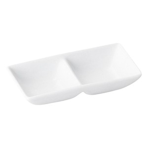 光洋陶器 リーバイ 2つ仕切薬味皿 17500073