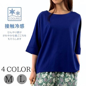 接触冷感 ピケ ドルマン プルオーバー Tシャツ 半袖 カットソー レディース ドルマンスリーブ sp-917-25419