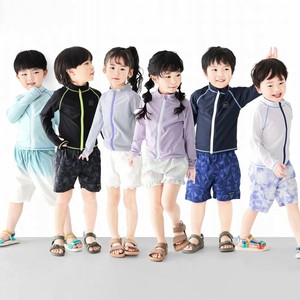 Kids' Swimwear Rash guard Stand-up Collar 100 ~ 140cm
