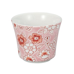九谷烧 杯子/保温杯 花朵 粉色 日本制造