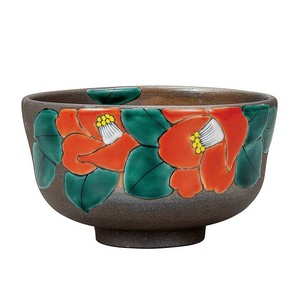 Kutani ware Japanese Teacup Camellia Matcha Bowl Made in Japan