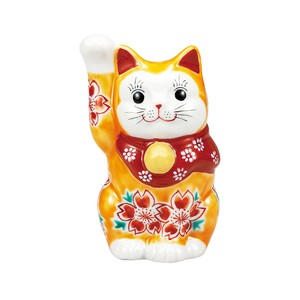 九谷烧 动物摆饰 橘色/桔色 日本制造