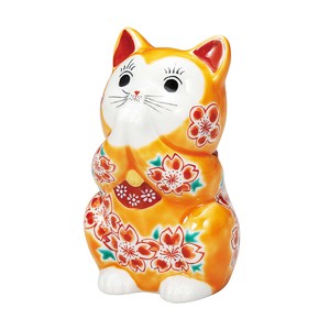 九谷烧 动物摆饰 橘色/桔色 日本制造