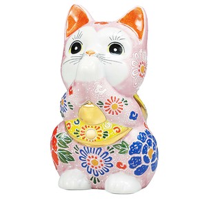 Kutani ware Animal Ornament Pink Made in Japan