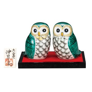 Kutani ware Animal Ornament Owl Made in Japan
