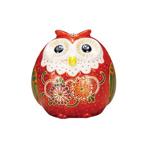 Kutani ware Animal Ornament Owl Made in Japan