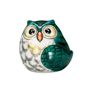 Kutani ware Animal Ornament Owl Made in Japan