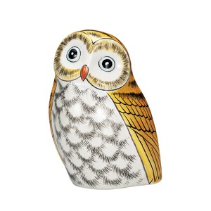 Kutani ware Animal Ornament Owl Made in Japan