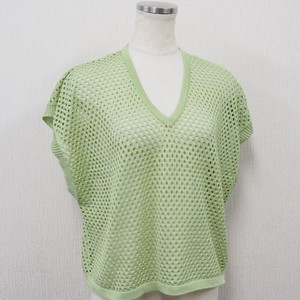 Vest/Gilet V-Neck Mesh Polka Dot Made in Japan