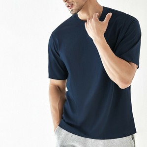 Tシャツ ラウンドネック 半袖 無地 ゆったり 快適 メンズ ファッション BQ7628