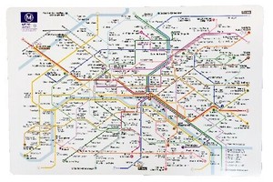 フランス直輸入　ランチョンマット/テーブルマット　” RATP Blanc ”30 x 45