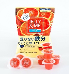 【北辰フーズ】【直送商品・送料無料】JELLY&ME　鉄分　ブラッドオレンジゼリー　7個