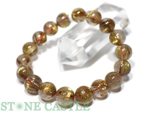 ☆一点物☆【ブレスレット】極太タイチンスモーキールチルクォーツ (6A) No.01 (約11〜11.5mm)