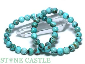☆高品質☆【ブレスレット】クリソコラターコイズ (3A) (アメリカコロラド州産) (約9〜9.5mm)