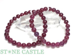 ☆高品質☆【ブレスレット】ルビー (最高級) (約6.5〜7mm) 【天然石 パワーストーン】